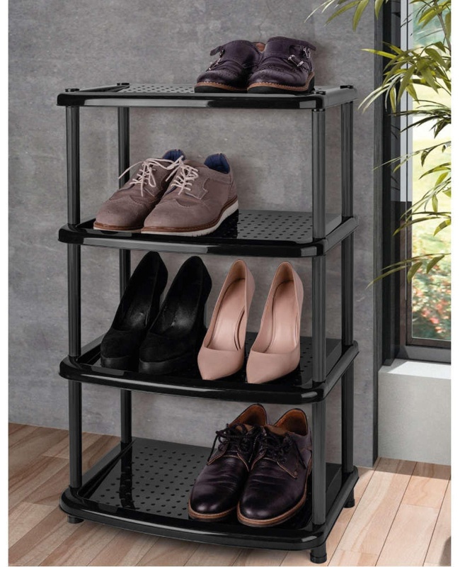 Этажерка BP_ для обуви ПАОЛА 4 полки 490Х310Х780мм Черный