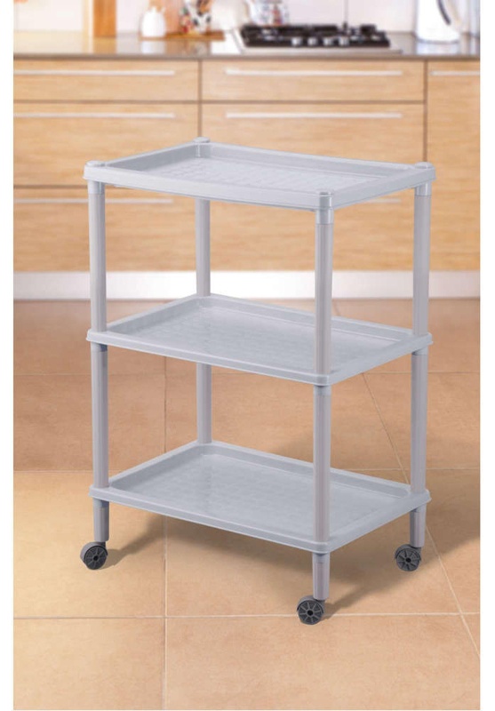 Этажерка BP_ ФЛАВИЯ 3 полки 420Х290Х610мм светло-серый