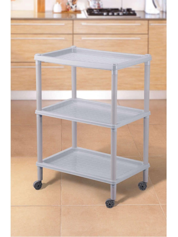 Этажерка BP_ ФЛАВИЯ 3 полки 420Х290Х610мм светло-серый