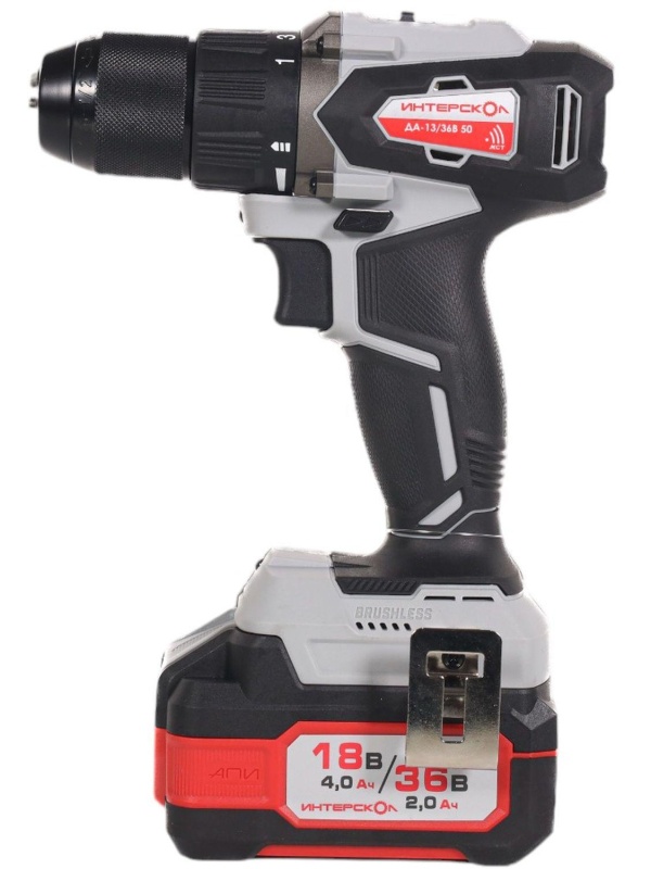 Дрель-шуруповерт ДА-13/36В 50  бесщеточная акк.(кейс,2 акк. 2,0Ач, ЗУ)