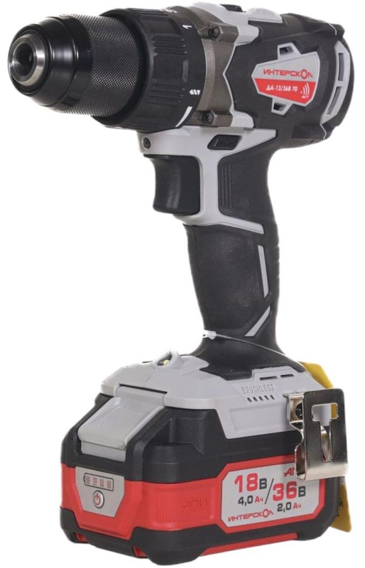 Дрель-шуруповерт ДА-13/36В 70  бесщеточная акк.(кейс,2акк.2,0Ач, ЗУ)
