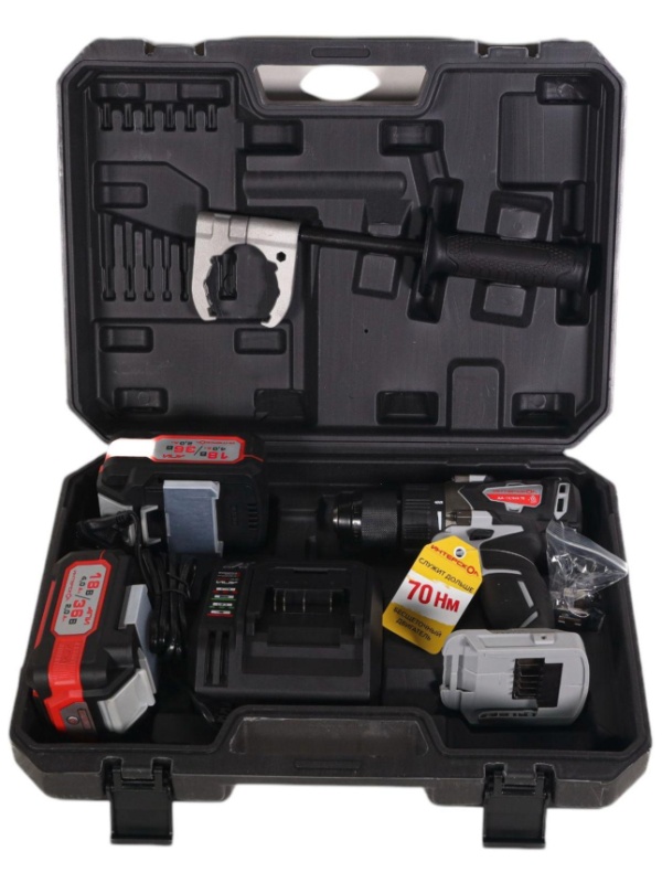 Дрель-шуруповерт ДА-13/36В 70  бесщеточная акк.(кейс,2акк.2,0Ач, ЗУ)