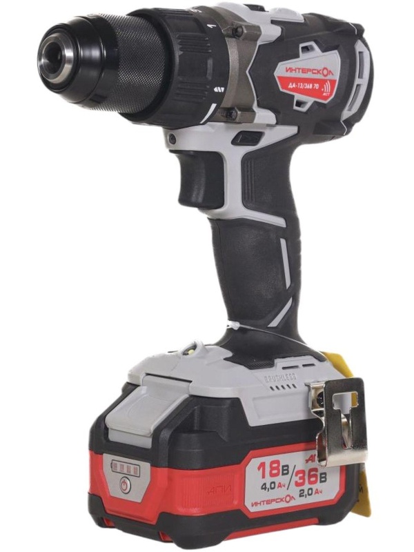 Дрель-шуруповерт ДА-13/36В 70  бесщеточная акк.(кейс,2акк.2,0Ач, ЗУ)