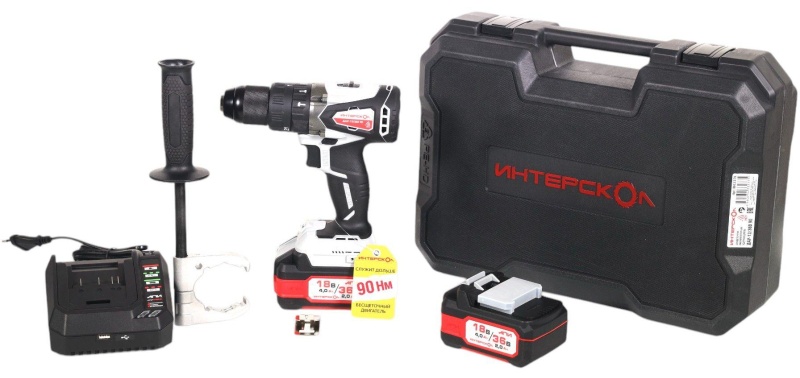 Дрель-шуруповерт ДАУ-13/36В 90 бесщеточная ударн.акк.кейс, 2 акк.2,0Ач, ЗУ