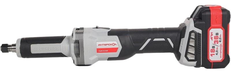 Шлифмашина прямая бесщеточная аккум. (кейс, 2 аккум. 2,0Ач, ЗУ)ПШМ-8/36В