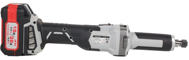 Шлифмашина прямая бесщеточная аккум. (кейс, 2 аккум. 2,0Ач, ЗУ)ПШМ-8/36В