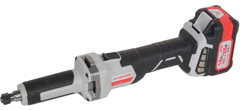 Шлифмашина прямая бесщеточная аккум. (кейс, 2 аккум. 2,0Ач, ЗУ)ПШМ-8/36В