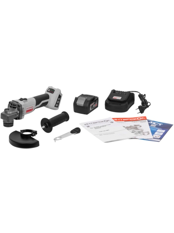 Шлифмашина угловая бесщеточная аккум.(кейс, 1 аккум. 4Ач, ЗУ)УШМ-125/18ВЭ
