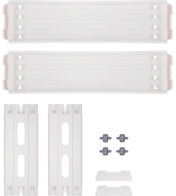 Этажерка PR_Keeplex Regular на колесиках 2х секцион. узкая белое облако