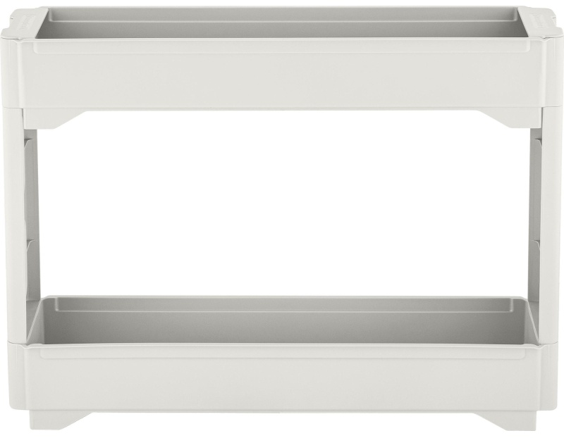 Этажерка PR_Keeplex Regular на колесиках 2х секцион. узкая белое облако