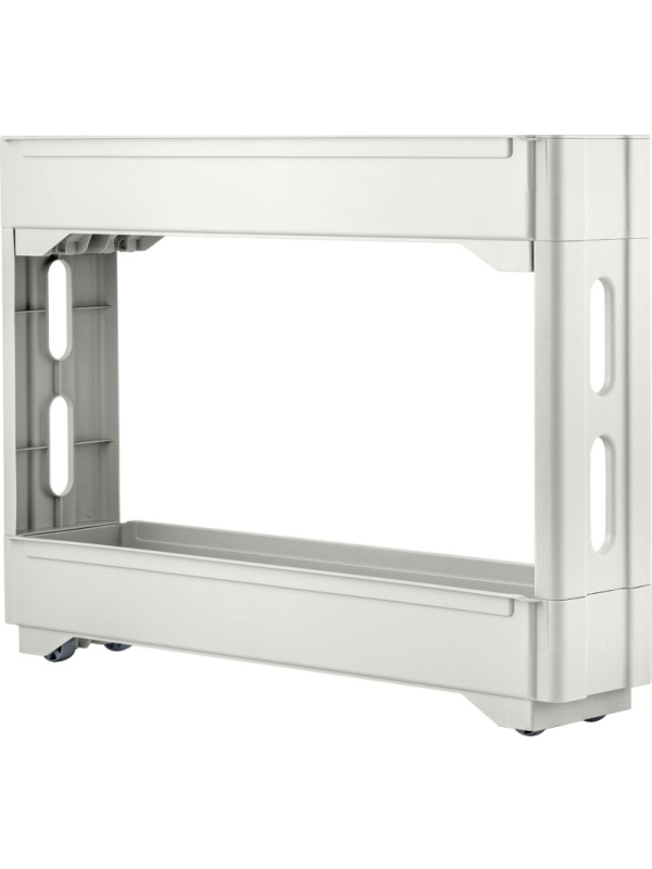 Этажерка PR_Keeplex Regular на колесиках 2х секцион. узкая белое облако