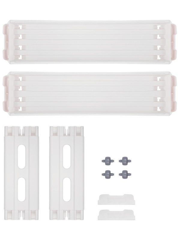 Этажерка PR_Keeplex Regular на колесиках 2х секцион. узкая белое облако