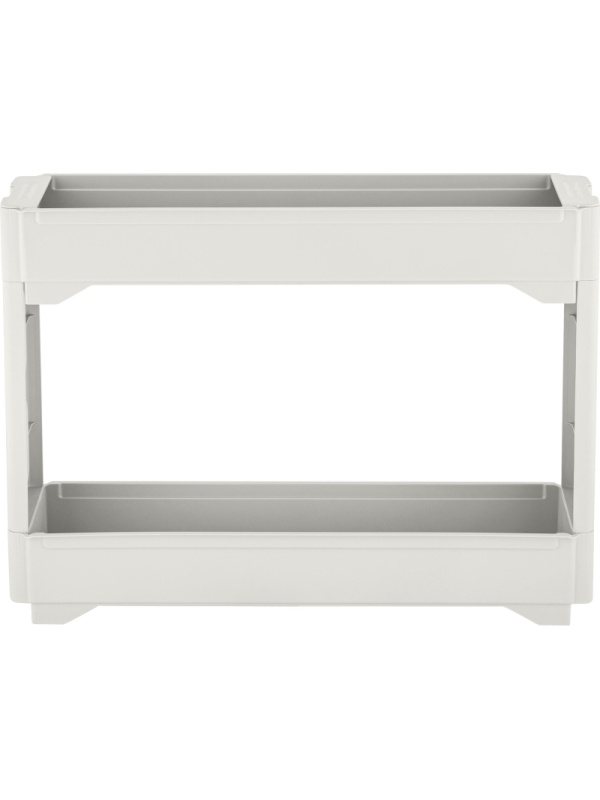 Этажерка PR_Keeplex Regular на колесиках 2х секцион. узкая белое облако