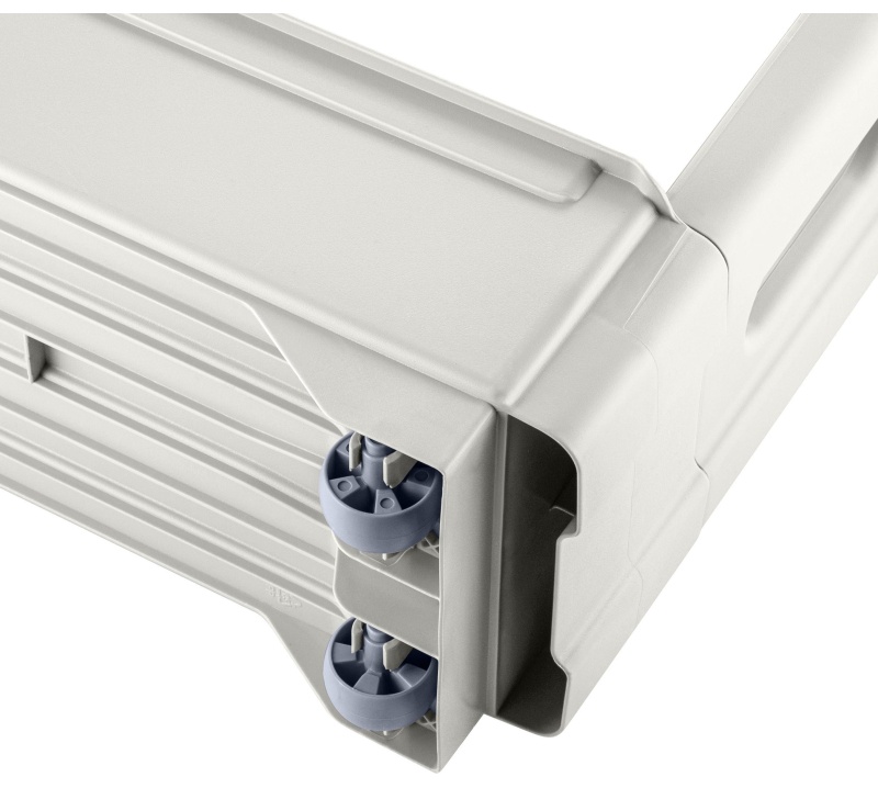 Этажерка PR_Keeplex Regular на колесиках 3х секцион. узкая белое облако