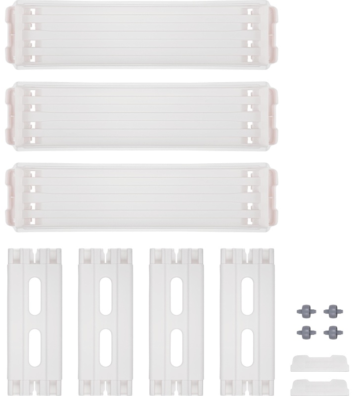 Этажерка PR_Keeplex Regular на колесиках 3х секцион. узкая белое облако