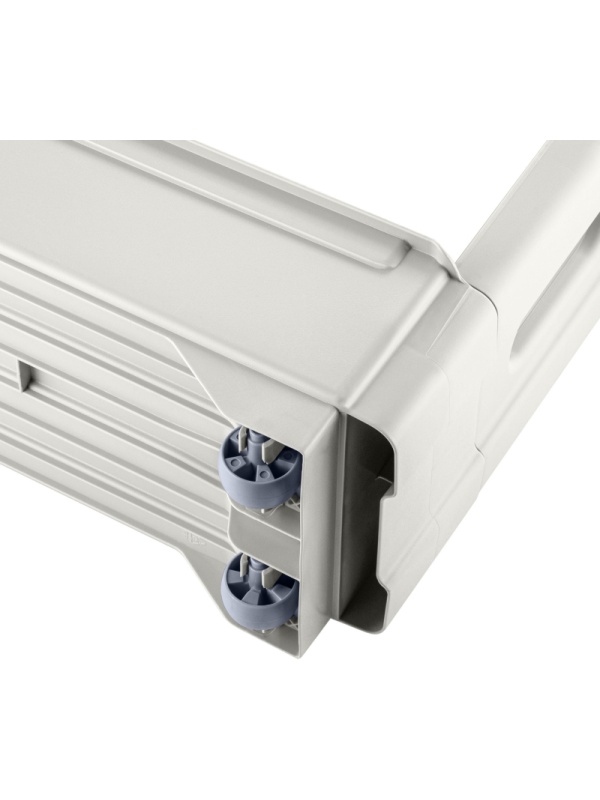 Этажерка PR_Keeplex Regular на колесиках 3х секцион. узкая белое облако