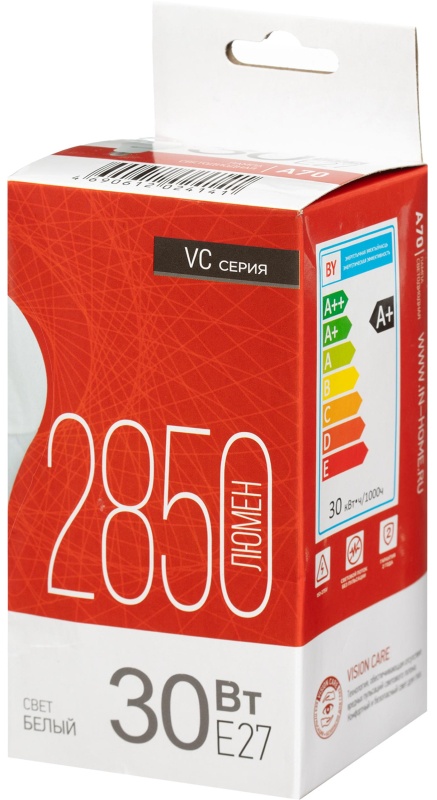 Лампа светодиодная LED-A70-VC 30Вт 230В Е27 4000К 2850Лм IN HOME