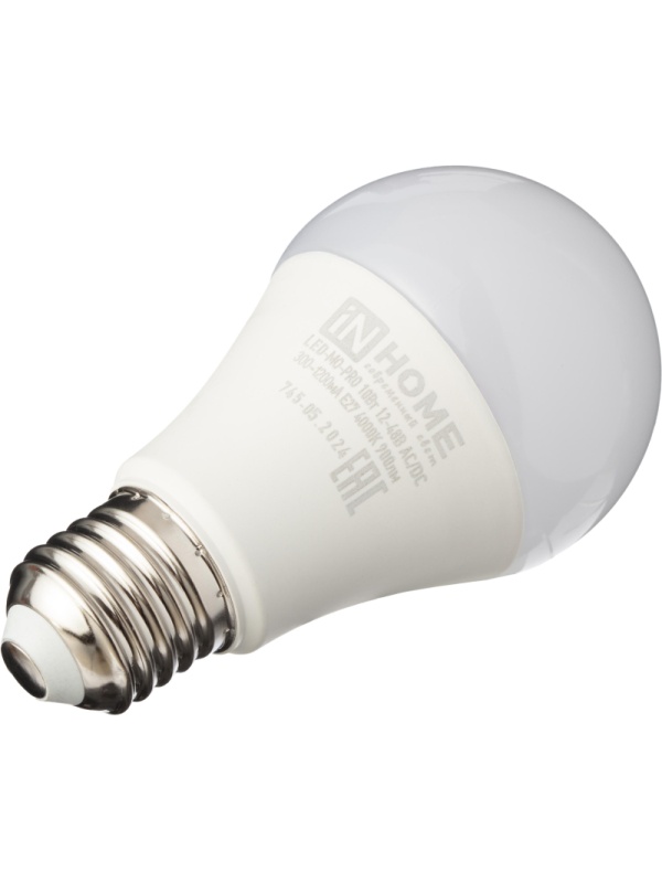 Лампа светодиодная низковольтная LED-MO-PRO 10Вт 12-48В Е27 4000К IN HOME