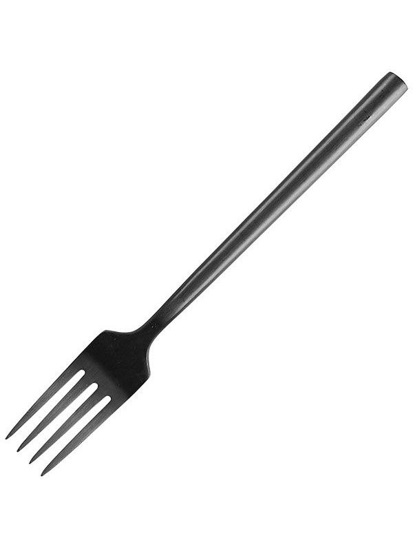 Черная десертная вилка «Саппоро бэйсик» - 18 см.