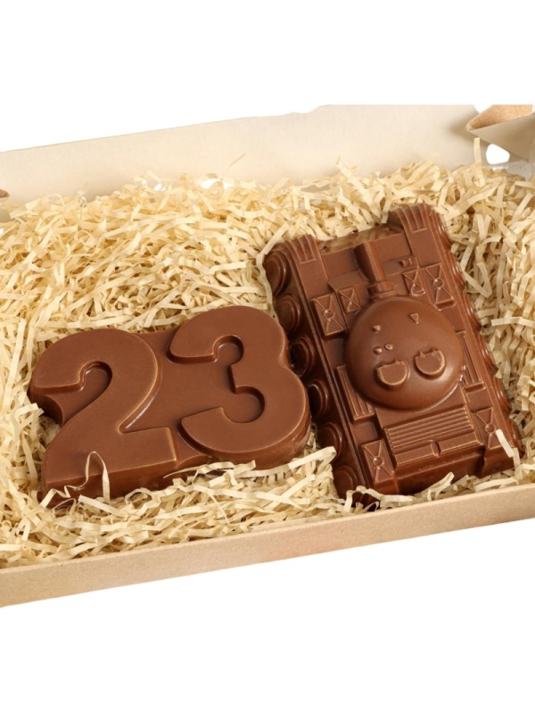 Набор подарочный Бельгийский шоколад, 2в1 '23февраля+Танк', 160г, 5864619