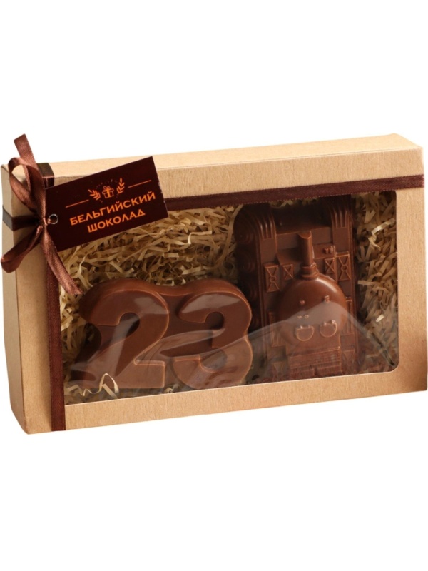 Набор подарочный Бельгийский шоколад, 2в1 '23февраля+Танк', 160г, 5864619