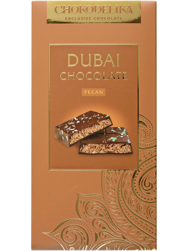 Шоколад молочный Dubai Pistachio с начинкой
