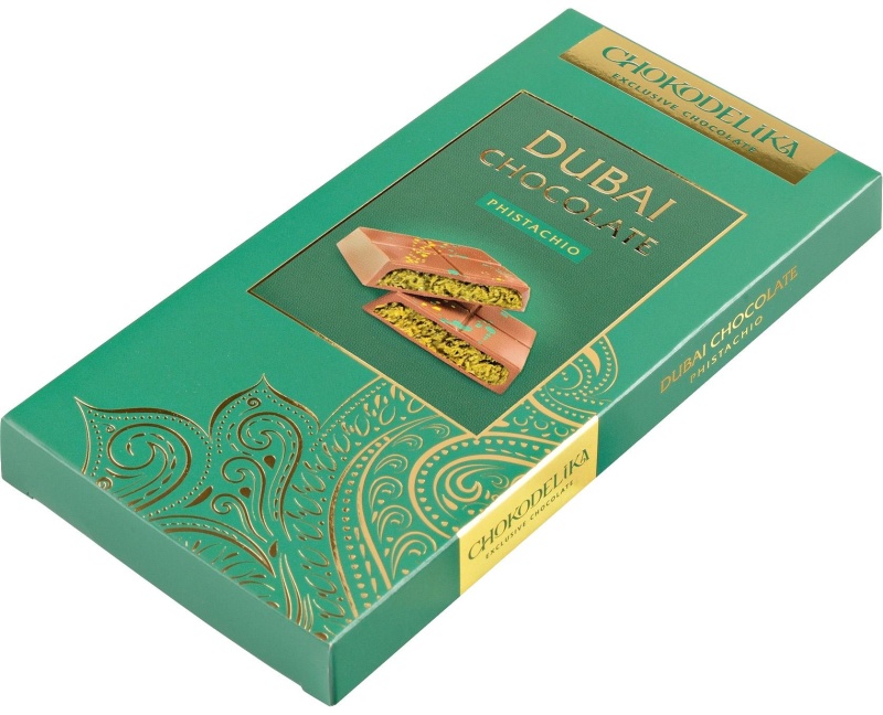 Шоколад темный Dubai Pecan с начинкой
