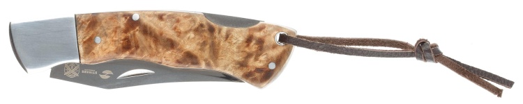 Нож складной Stinger,92мм,(серебр.),сталь/дерево (серебристо-корич.),FK-726