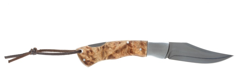 Нож складной Stinger,92мм,(серебр.),сталь/дерево (серебристо-корич.),FK-726