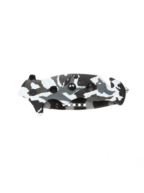 Нож складной Stinger,84мм(черно-серый),алюм.(черно-белый камуфляж),FK-006X