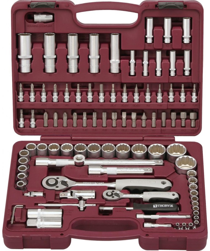 Набор инструмента 1/4,1/2DR с головк. торц.12-гранн.,94 предм. TS094/12