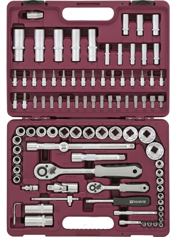 Набор инструмента 1/4,1/2DR с головк. торц.12-гранн.,94 предм. TS094/12