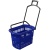 Корзина - тележка ИД пластик с 2-мя ручками на колесах 38 л синяя