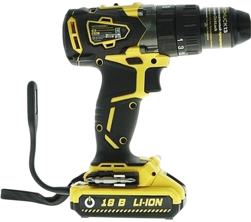 Шуруповерт аккумуляторный Hanskonner Unibattery HCD1865BLI