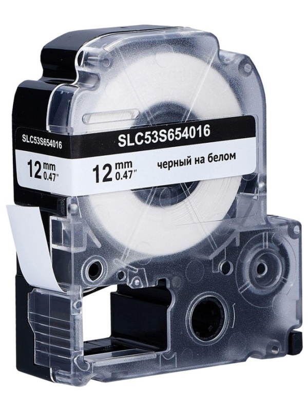 Картридж S'OK C53S654016 (LK4WBW) цв.лент:бел.шрифт черн.12мм/8м повыш.клей