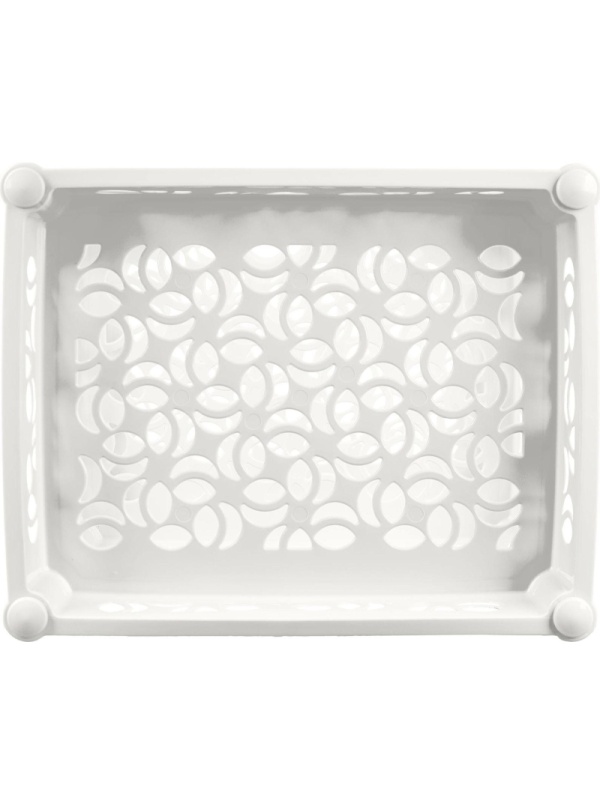 Этажерка PR_Keeplex Light на колесиках 3-х секцион, малая белое облако