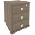 Тумба подкатная Style 3 ящика с замком Л.ТМ-3Y 420x450x563 Вяз Благородный