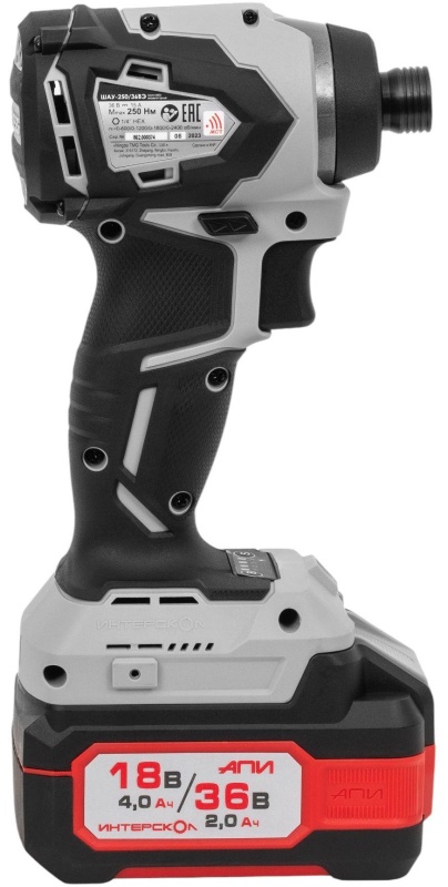 Шуруповерт бесщеточный ударн. акк. (кейс, 2 акк. 2,0Ач, ЗУ)ШАУ-250/36ВЭ