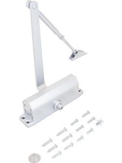 Доводчик дверной NOTEDO DC-080 SILVER 60-120 кг сереб. (10)