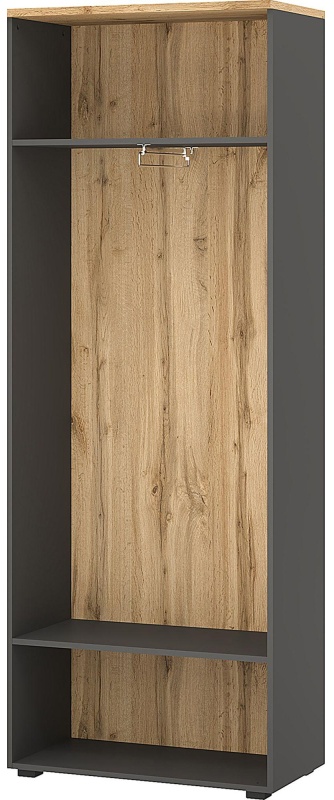 Гардероб узкий К-Loft 241H010 выс.2106 дуб натур./графит