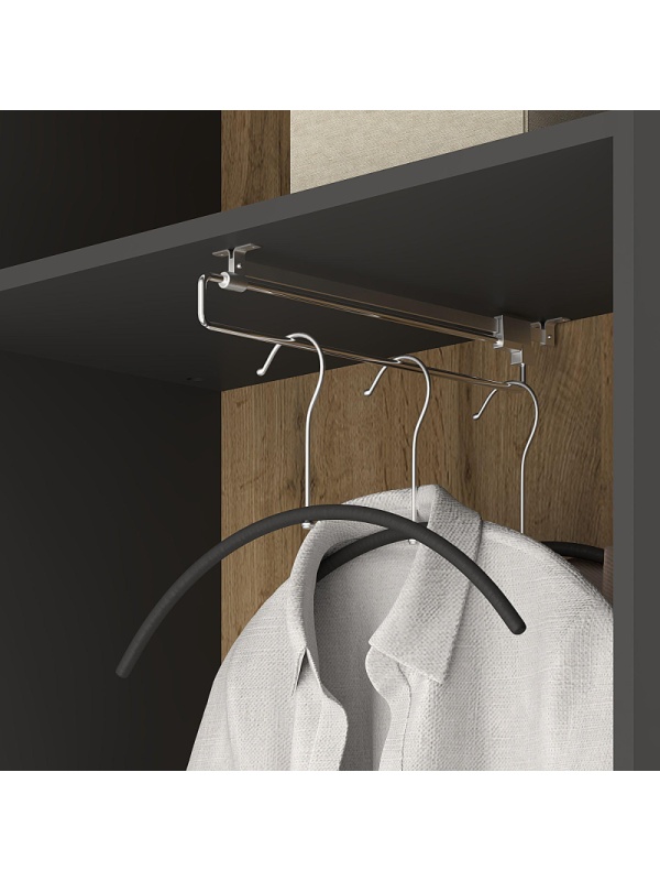 Гардероб узкий К-Loft 241H010 выс.2106 дуб натур./графит