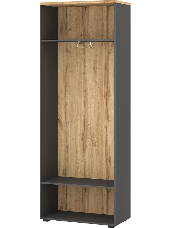 Гардероб узкий К-Loft 241H010 выс.2106 дуб натур./графит