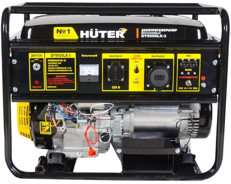 Генератор бензиновый HUTER DY9500LX-3, 7.0кВт, 3-фазн, эл.стартер (64/1/41)