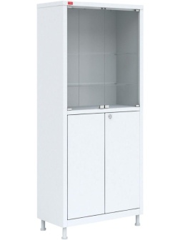 Шкаф P_медицинский М2 175.80.40С двери стекло/металл