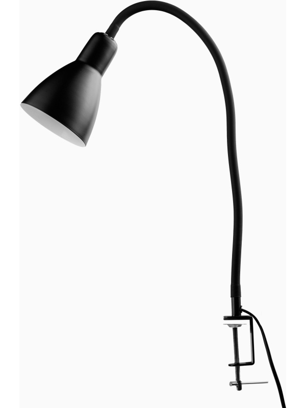 Светильник KD-438 C02 черн. струбцина, Е27, 40 Вт, металл