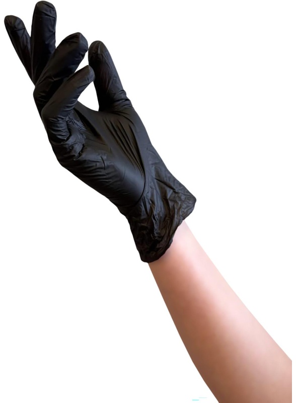 Перчатки виниловые одноразовые, н/о, черн. MediOk (XL), 50п/уп 4гр.,ПС