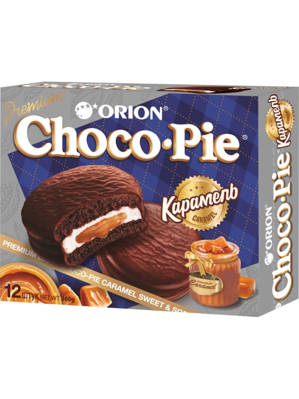 Пирожное Сhoco Pie Dark Caramel в глазури, 360г