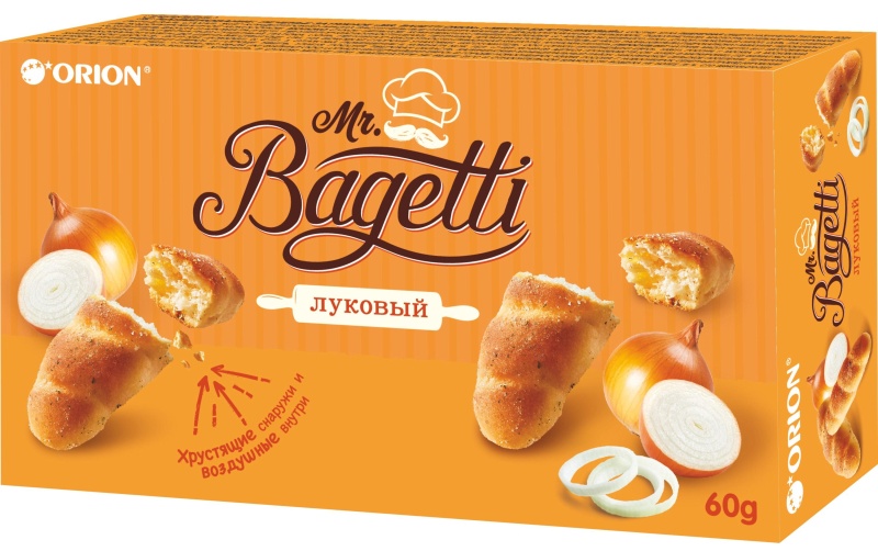 Печенье  MR. BAGETTI ONION затяжное, 60г
