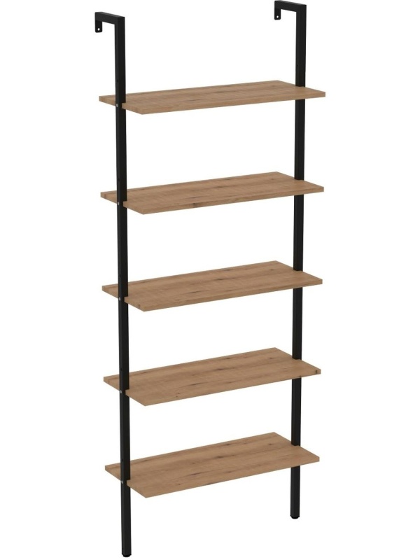 Стеллаж TI_пристенный Комус Онега-5 Дуб Вотан, 695х295х1810 мм