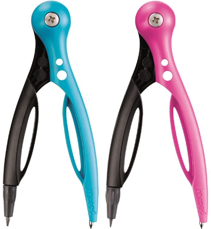 Циркуль ESSENTIALS пластиковый с грифелем, с безопасной иглой, 18100